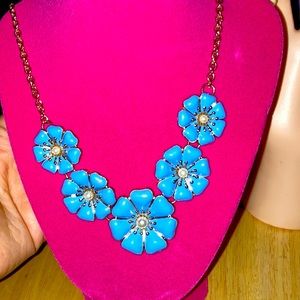 Light blue flower necklace